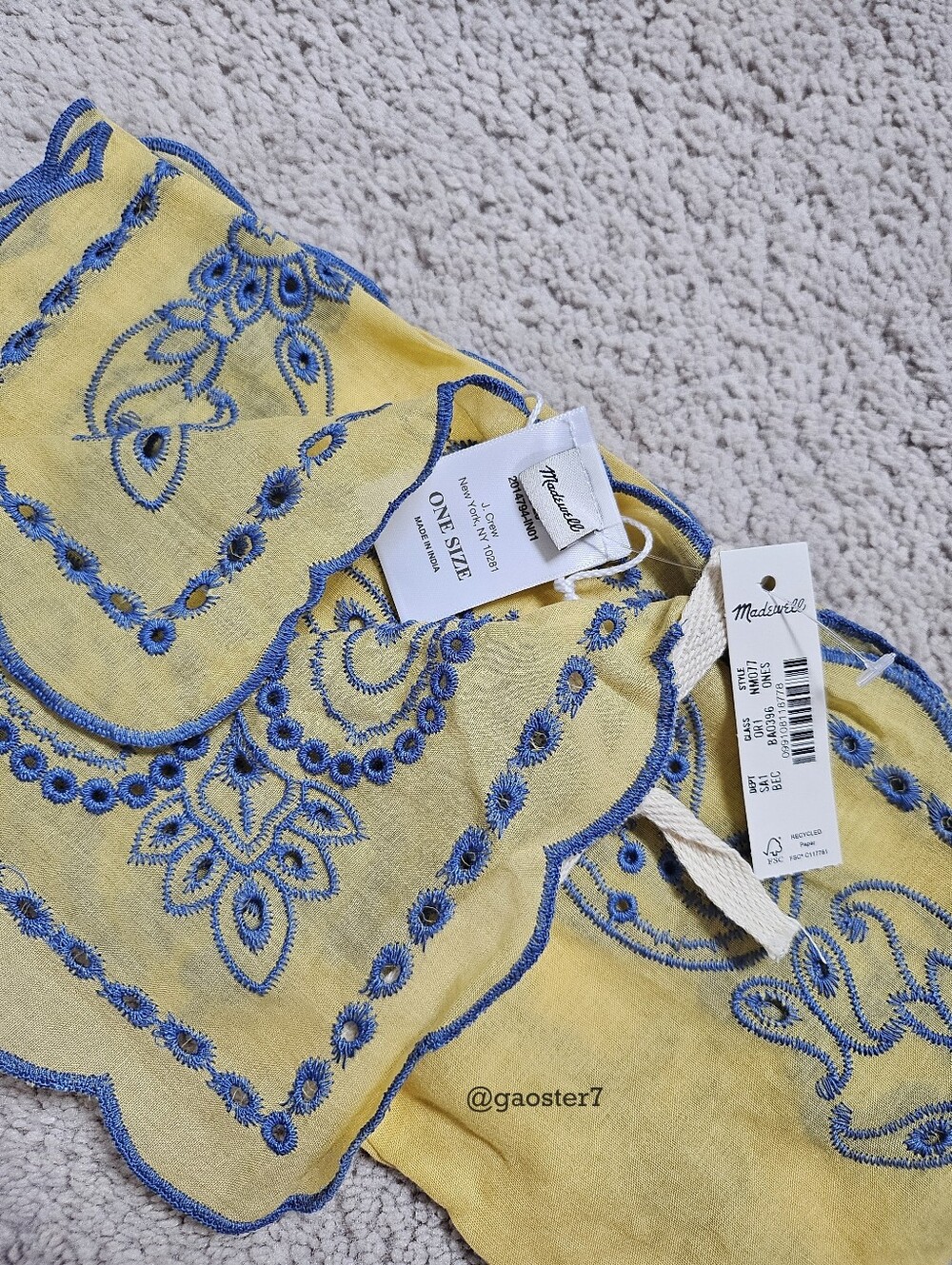 Madewell Organic Cotton Eyelet Bandana - Picture 6 of 6